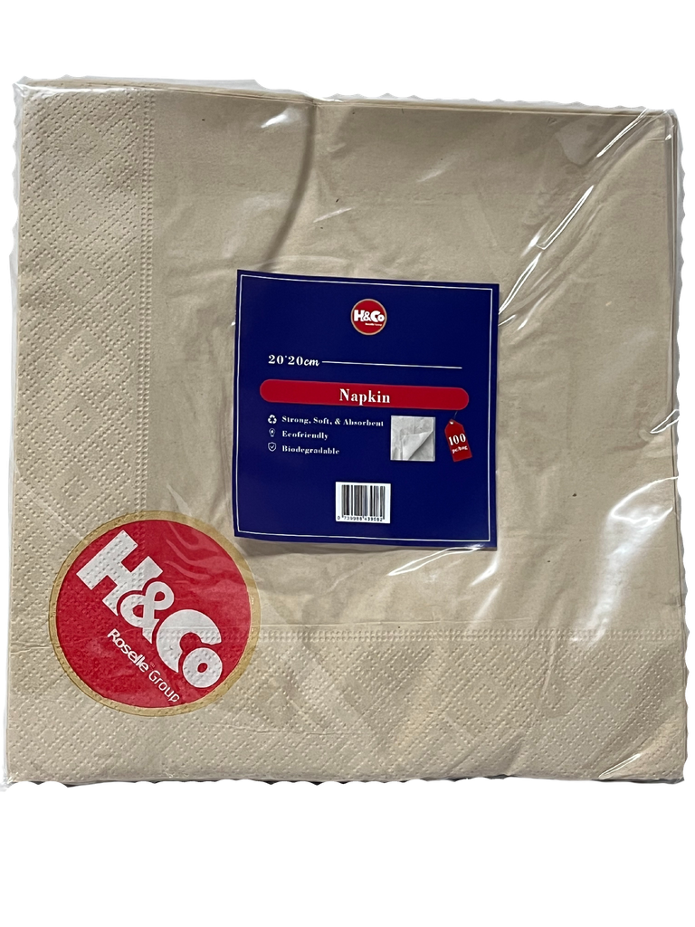 Biodegradable Napkins – 40×40 cm – 100pcs