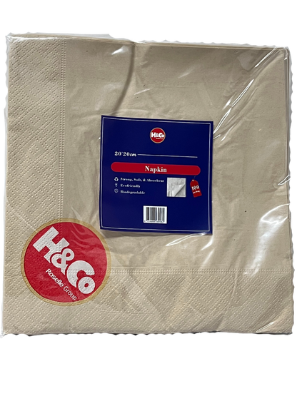Biodegradable Napkins – 40×40 cm – 100pcs